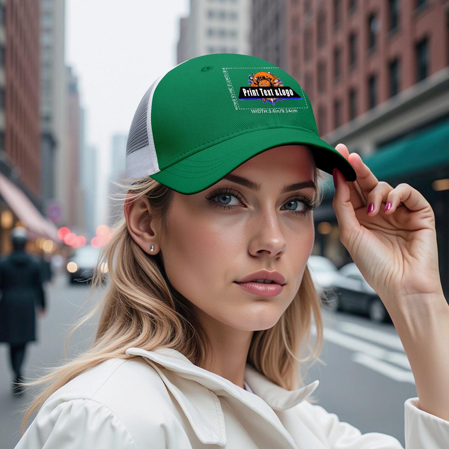 Custom Green Mesh Duckbill Cap Personalized Style for Every Occasion Hat
