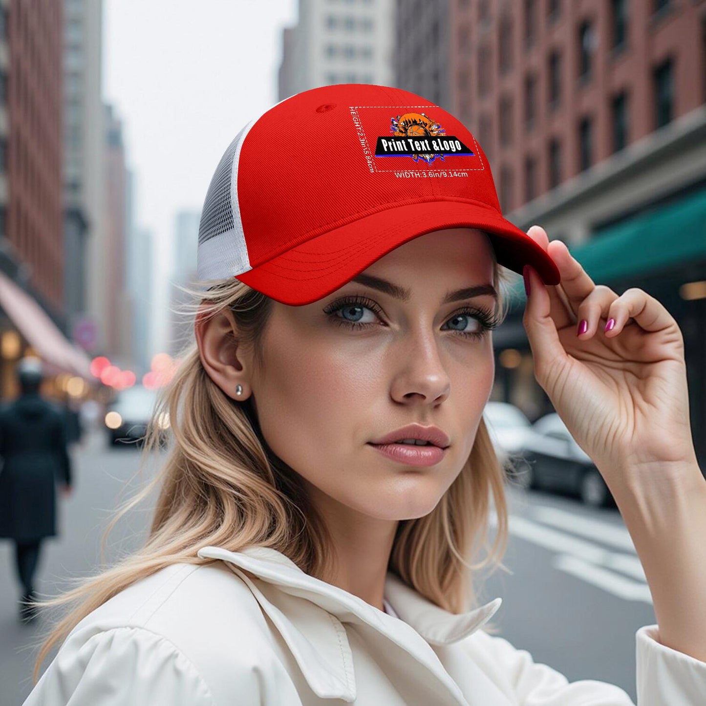 Custom Red Mesh Duckbill Cap Personalized Style for Every Occasion Hat