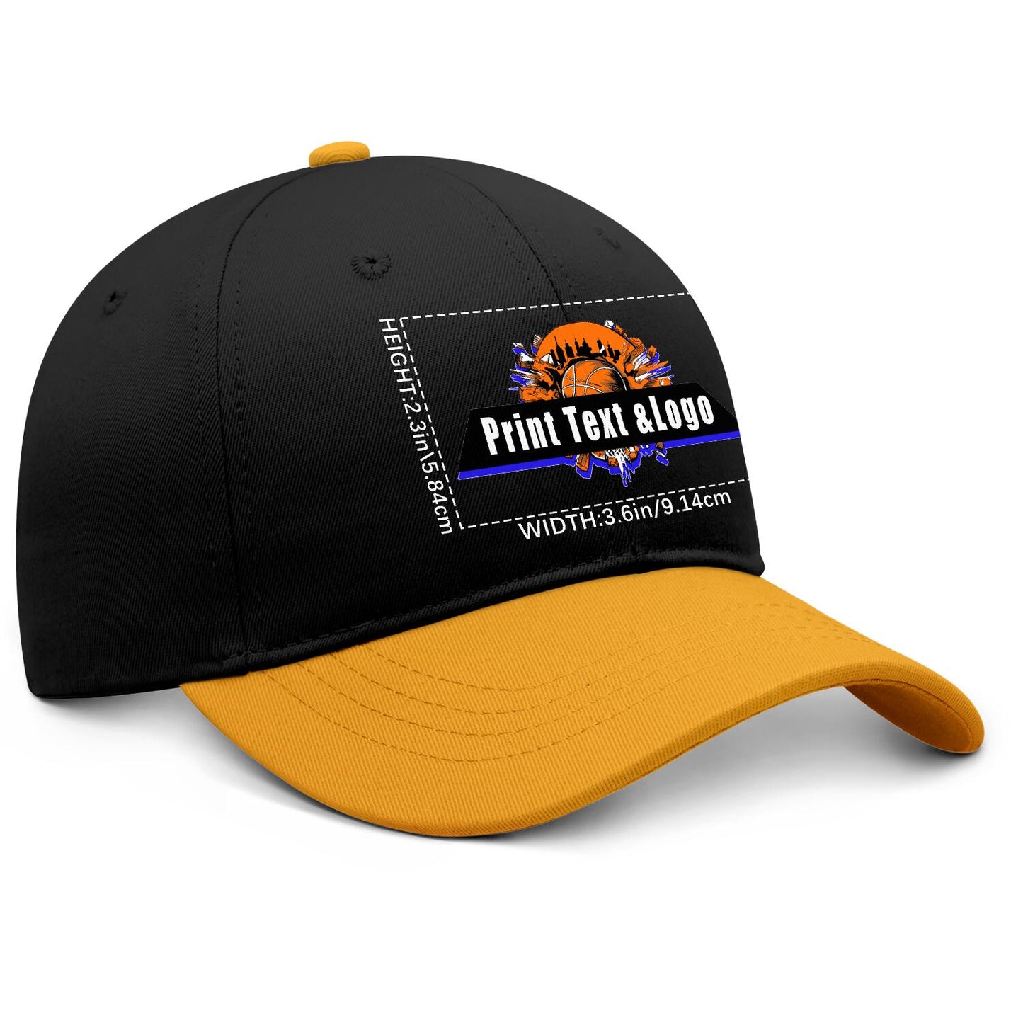 Custom Yellow Sports Duckbill Mesh Cap - Unleash Your Athletic Style with Personal Touch
