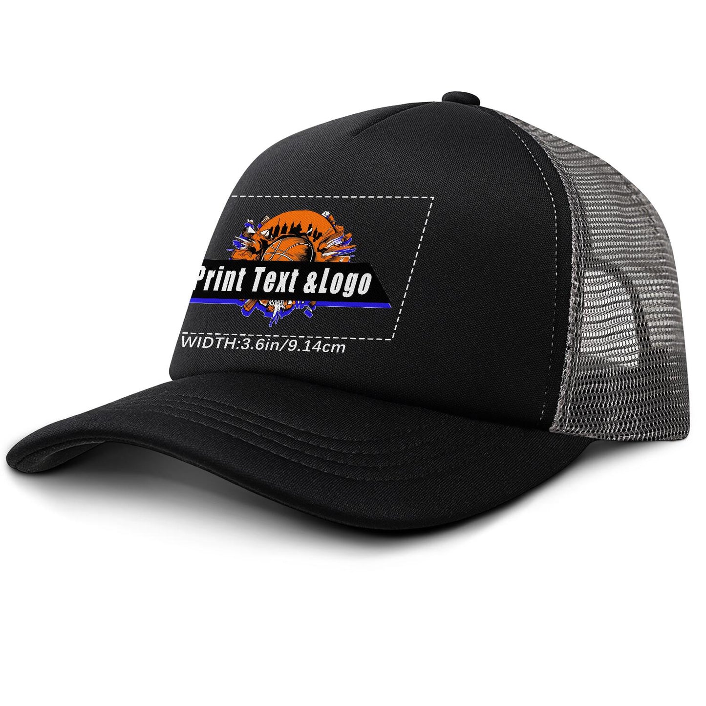 Custom Ink Color Sponge Mesh Cap - Tailored Comfort and Style for Every Occasion