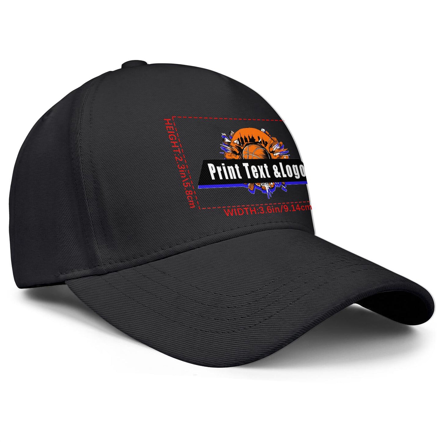 Custom Black 5-Panel Duckbill Cap Stylish Versatility for Every Occasion