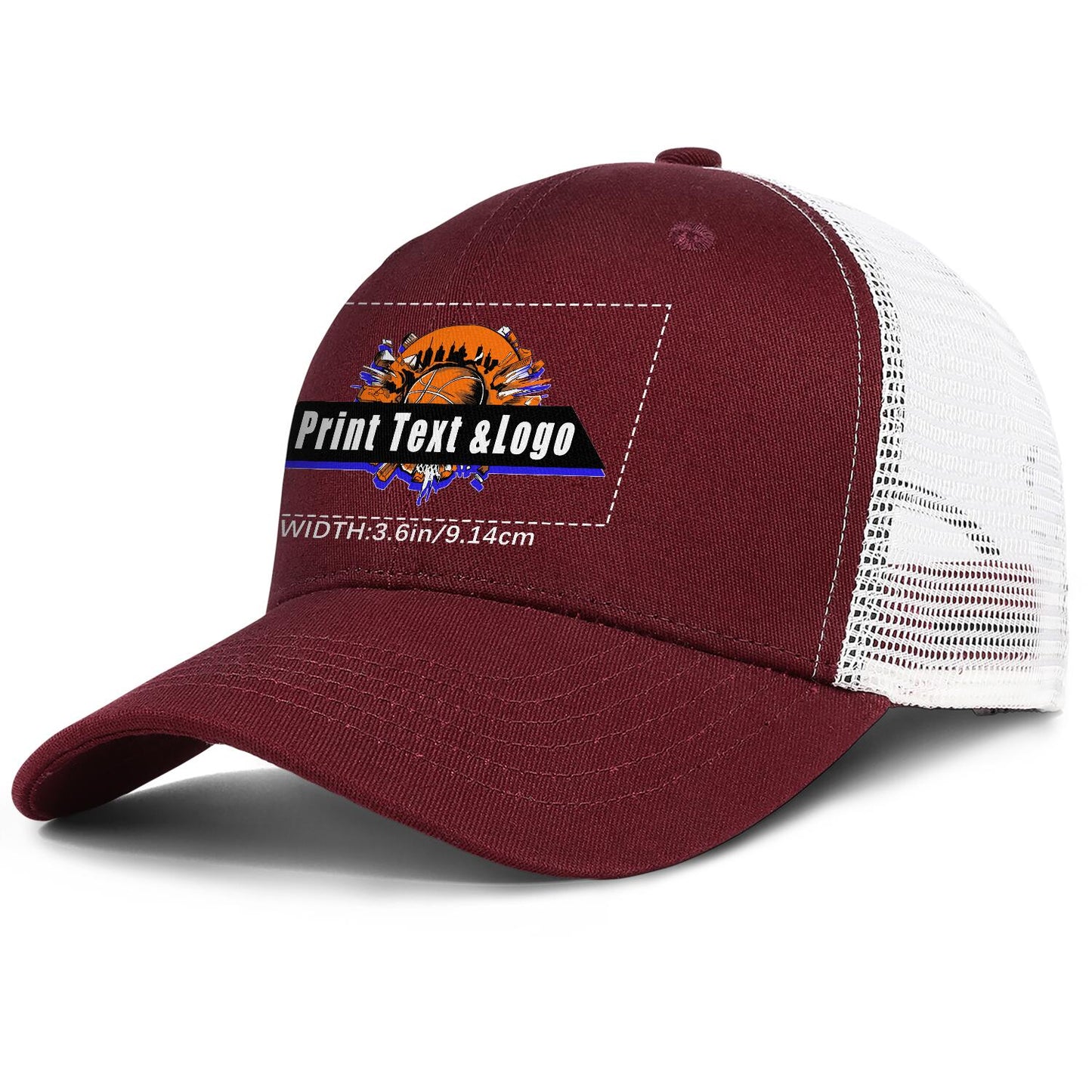 Custom Burgundy Duckbill Mesh Cap Elevate Your Style with Personalized Comfort