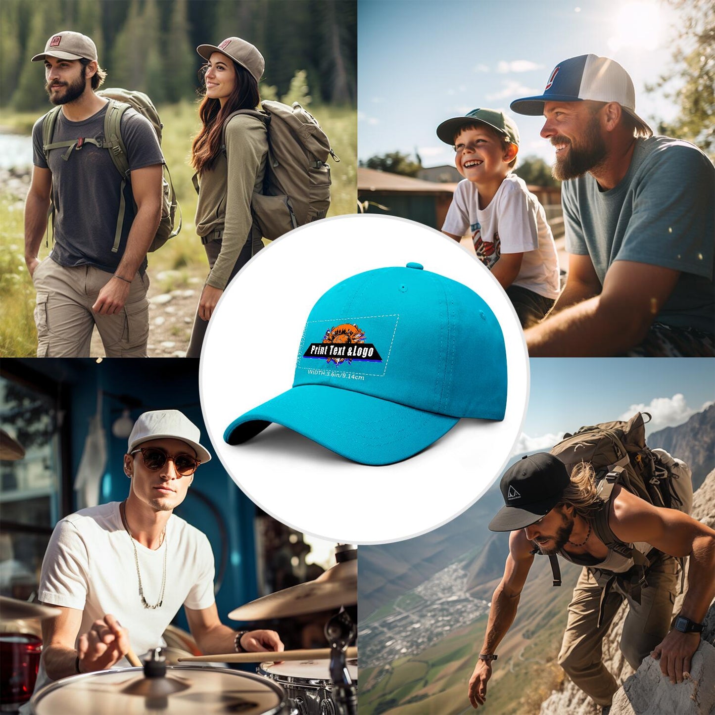 Custom Bright-Blue Duckbill Mesh Cap Elevate Your Style with Personalized Comfort