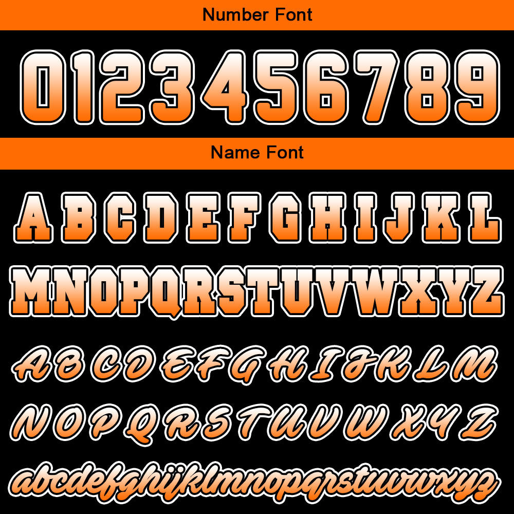 Custom Orange Black Sweatshirt Hoodie For Men Women Girl Boy Print Your Logo Name Number