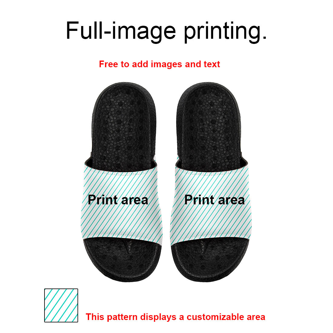 Customized Basketball Slippers With Added Patterns, Name Number Logo