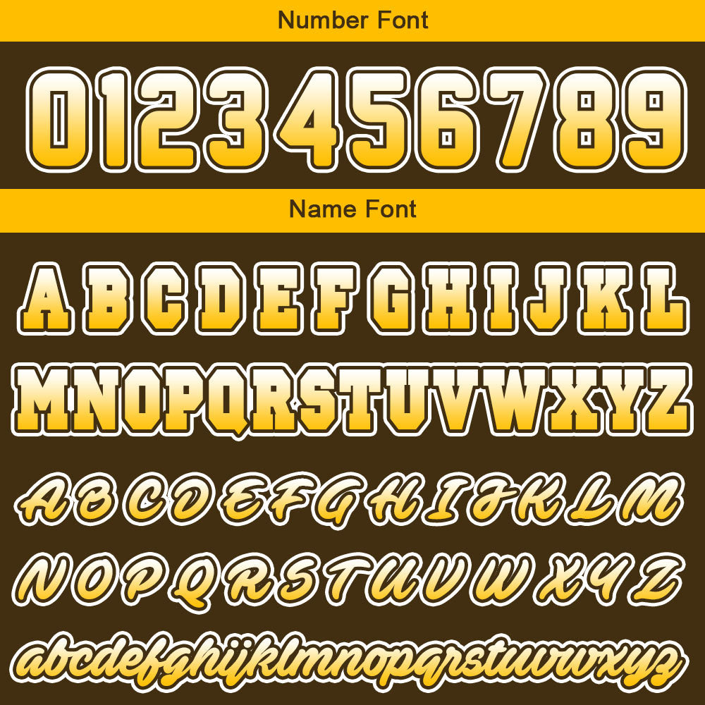 Custom Brown Yellow Hoodie Personalized Mens Pullover Hoodie Printed Team Name Number Logo for Women