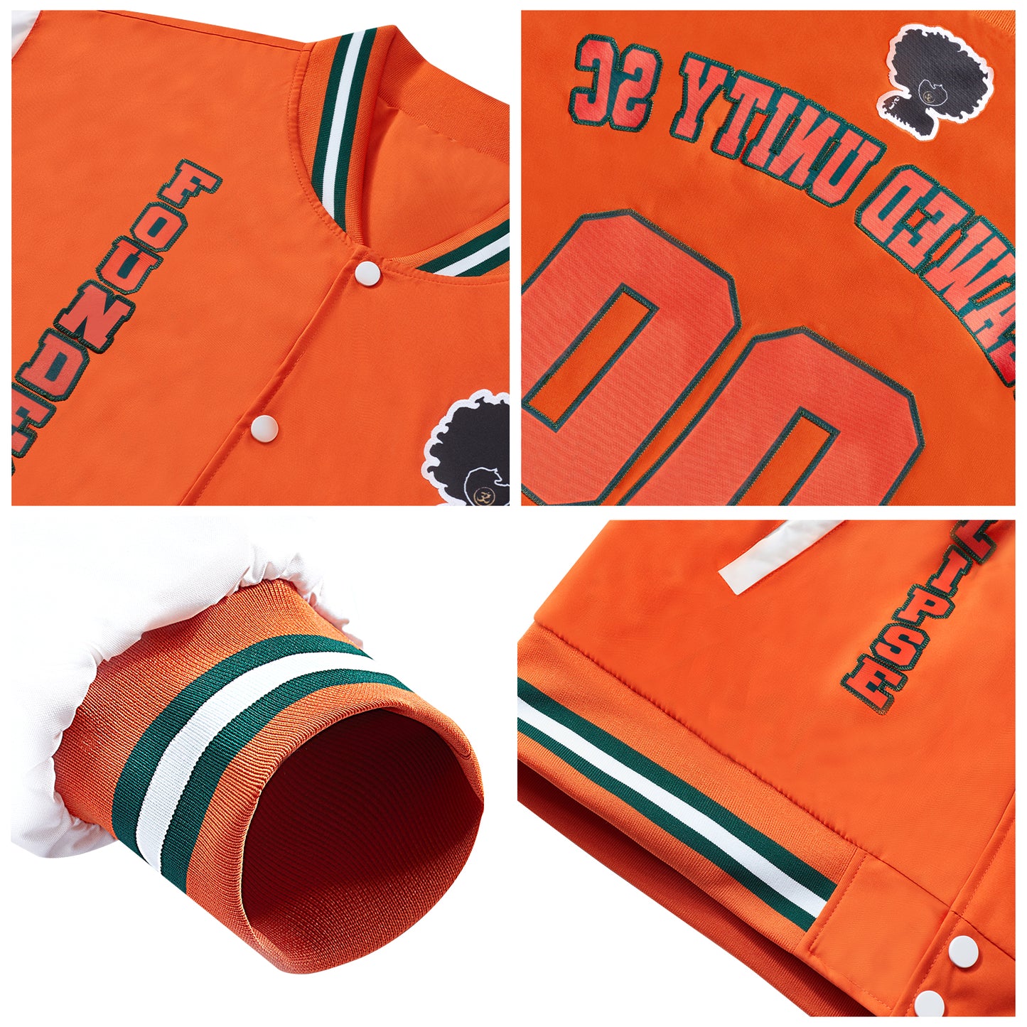 Custom Black Pink White Waterproof Varsity Jackets Personalized Stitched Name Number Logo to Letterman Jackets