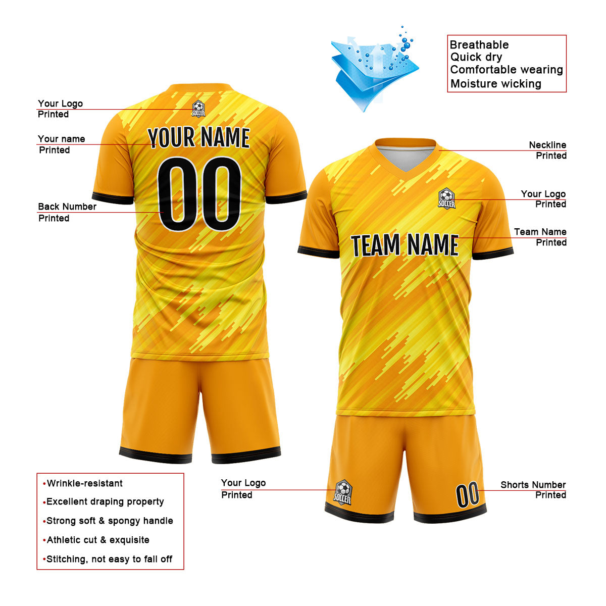 Custom Orange Uniform Jersey Kids Adults Personalized Set Jersey Shirt