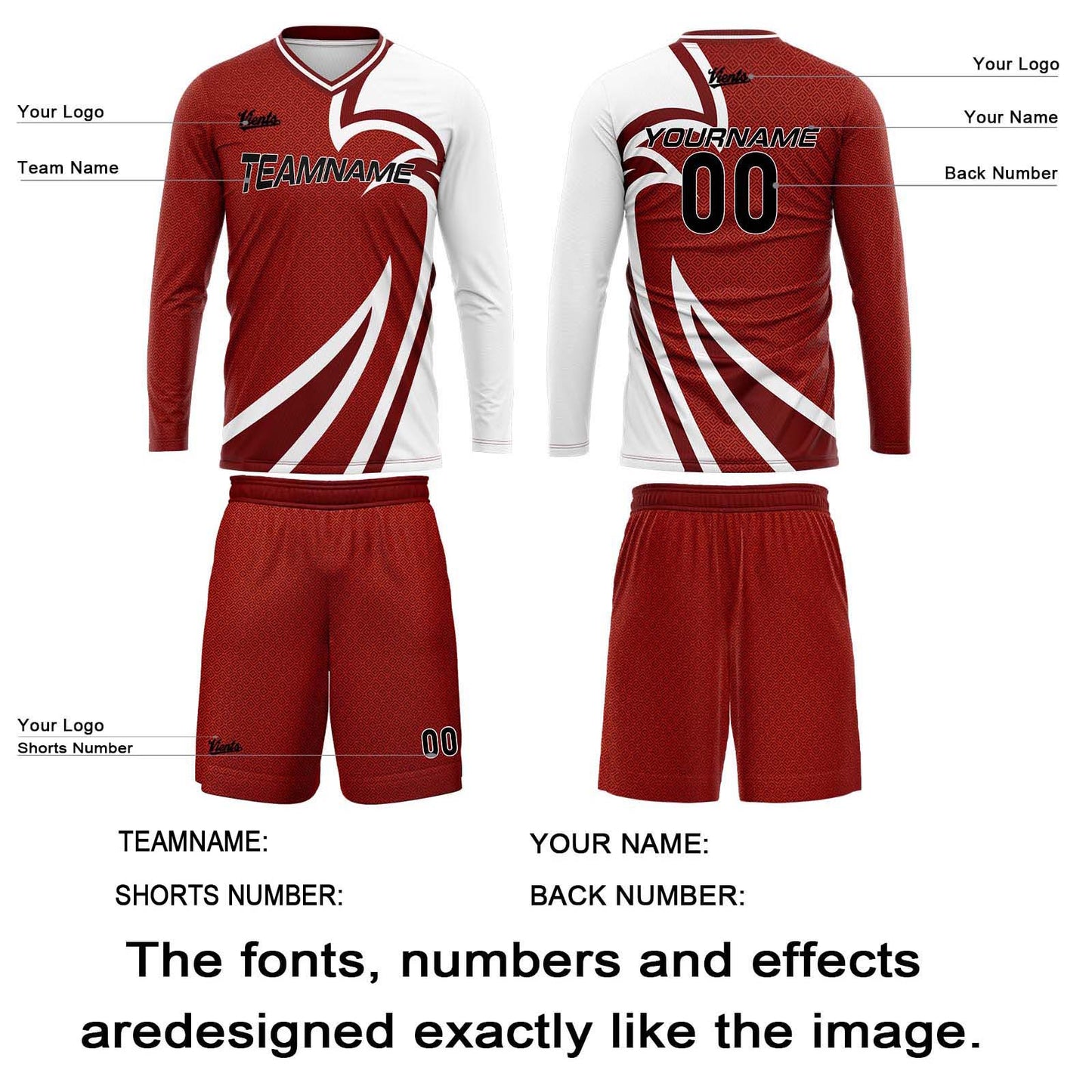Custom Red Basketball Soccer Football Shooting Long T-Shirt for Adults and Kids
