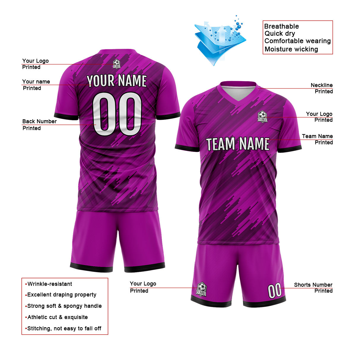 Custom Rose Uniform Jersey Kids Adults Personalized Set Jersey Shirt