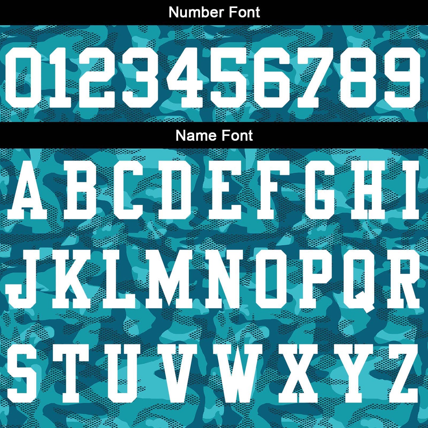 Custom Football Polo Shirts Add Your Unique Logo/Name/Number Camouflage-Teal