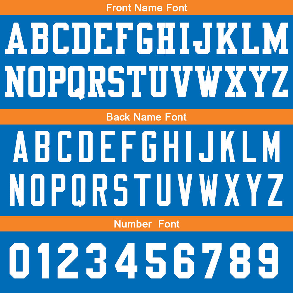 Custom Basketball Jersey Personalized Stitched Team Name Number Logo Royal&Orange