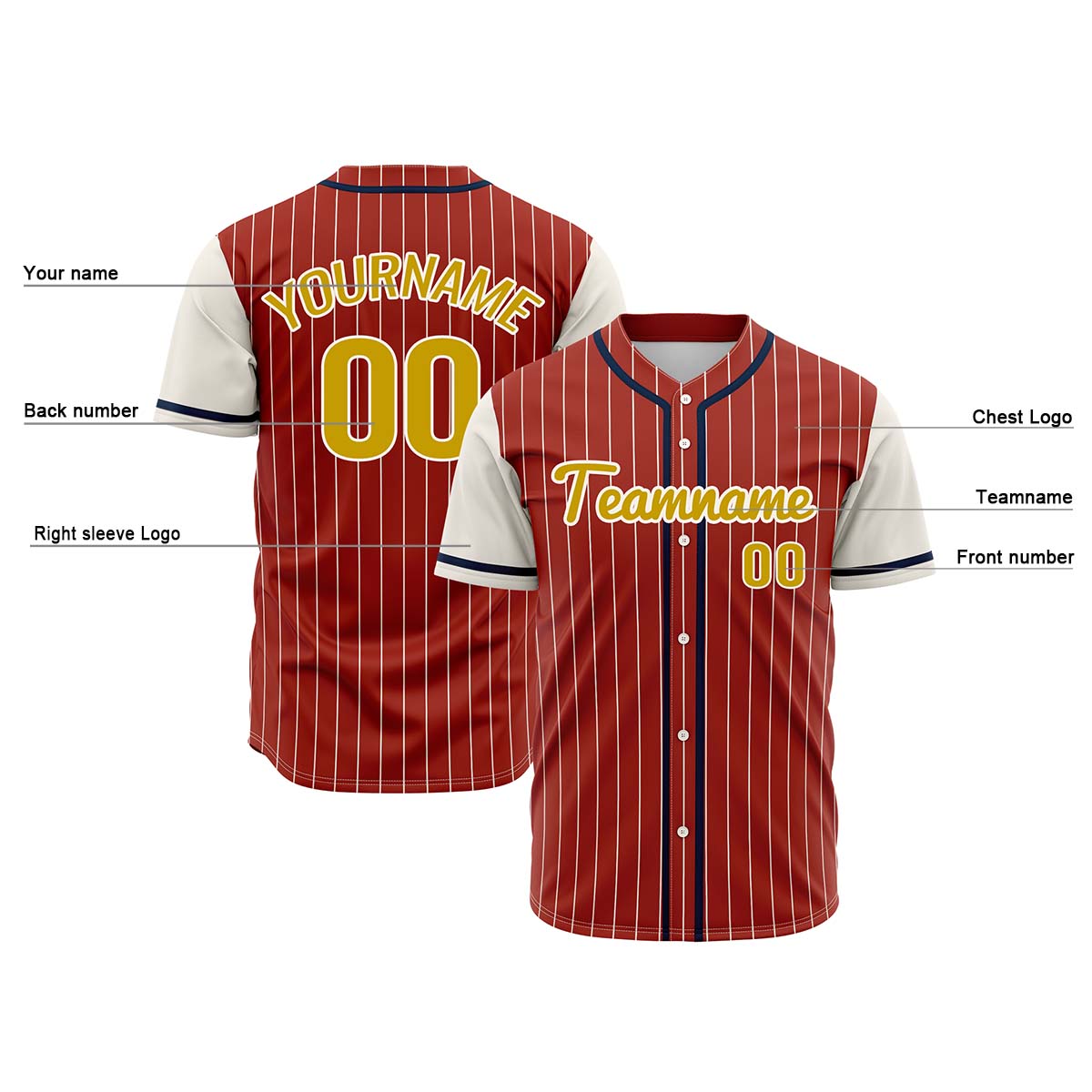 Custom Red Off White Hip Hop Baseball Jersey Stitched Printed - Personalized Name Number Shirts #BB-0919-0089