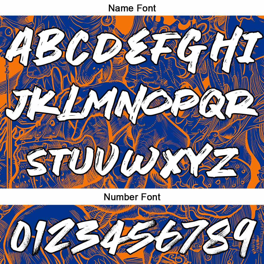 Custom Sweatshirt Hoodie For Man Woman Girl Boy Print Your Logo Name Number Navy&Orange
