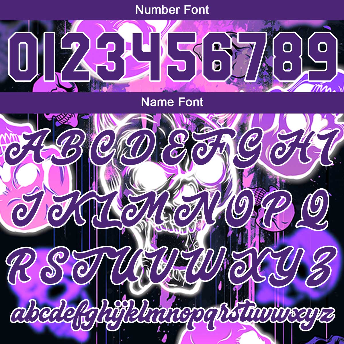 Custom Blurred Skeleton & Purple Varsity Jacket for Men Women and Youth with Personalized Letterman Jacket
