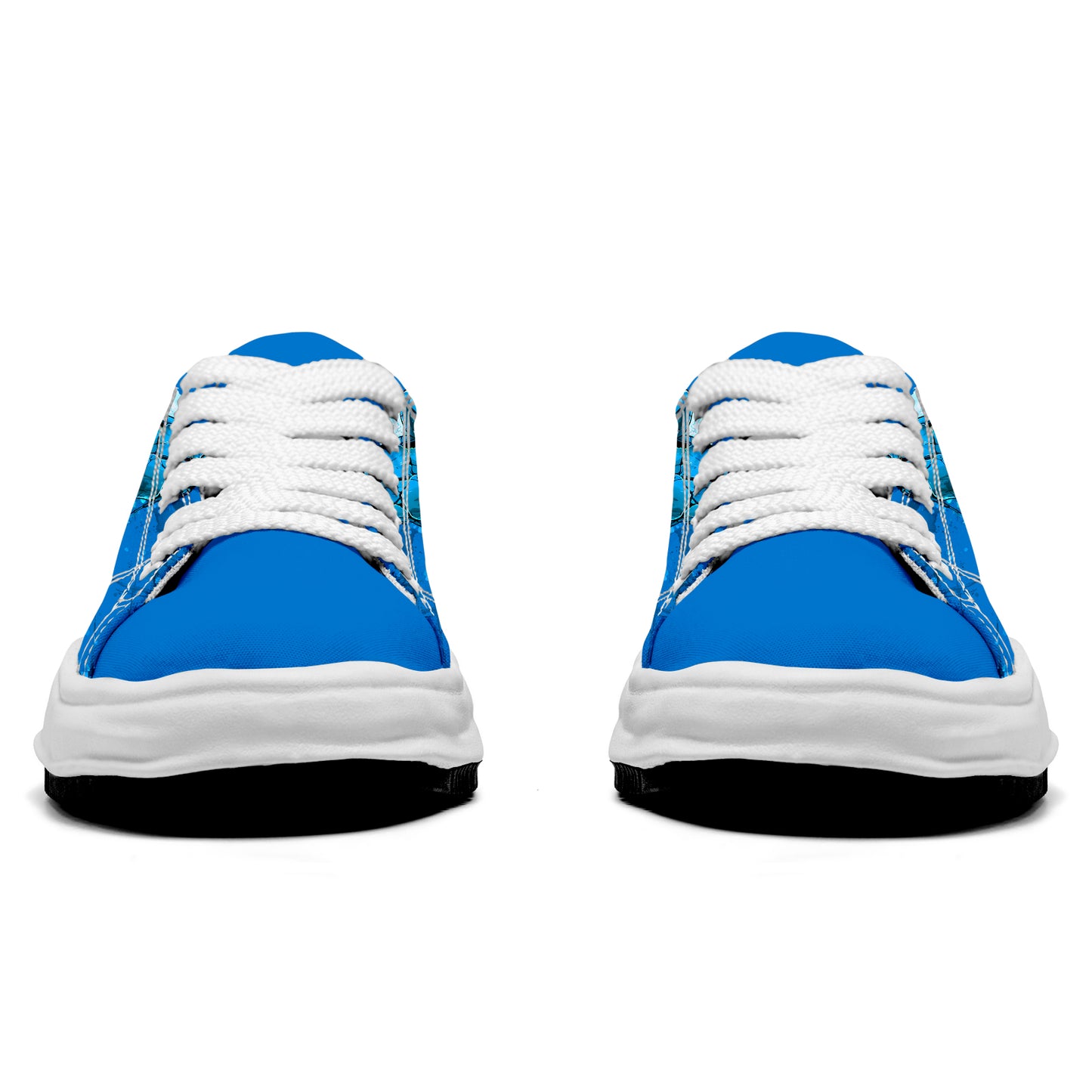 Mid-Top Canvas Shoes - Dinosaur Prints Transforming Each Step