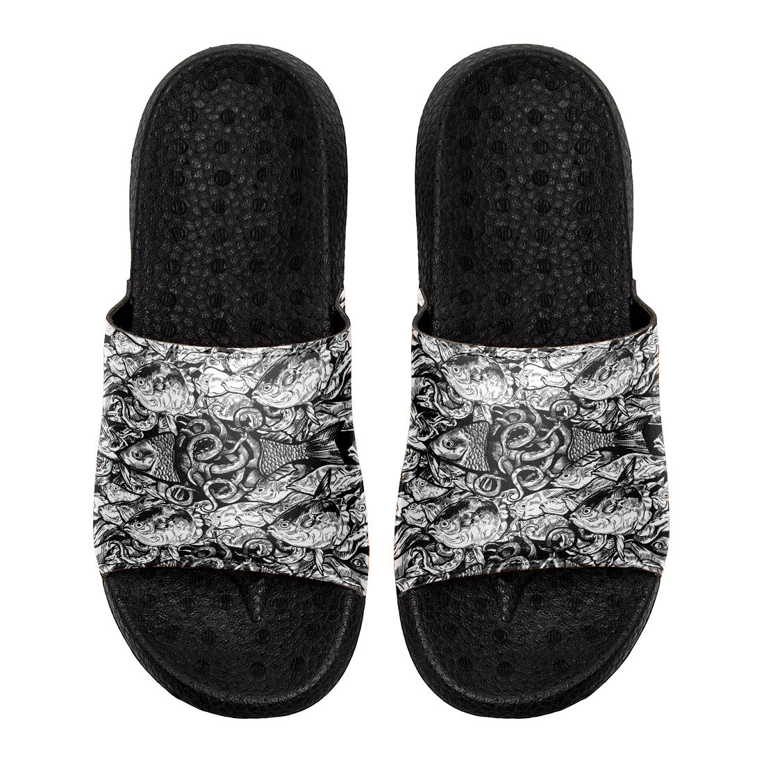 Customized Basketball Slippers With Added Patterns, Name Number Logo