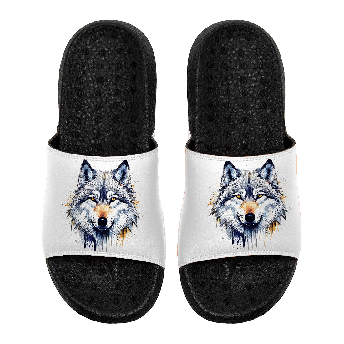 Customized Basketball Slippers With Added Patterns, Name Number Logo