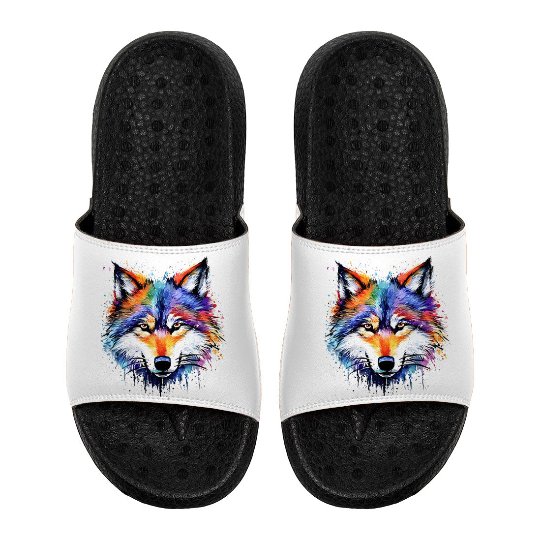 Customized Basketball Slippers With Added Patterns, Name Number Logo