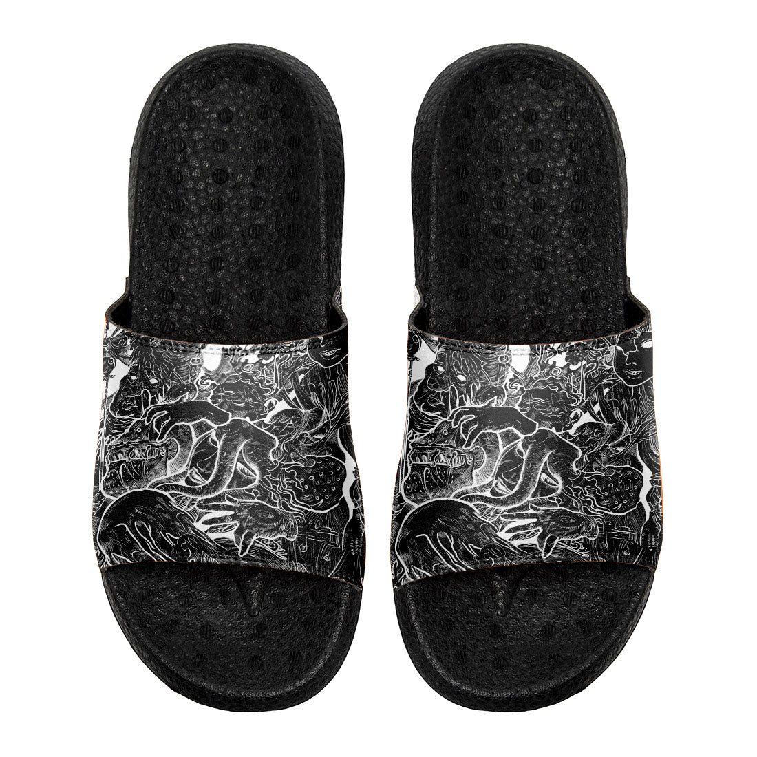 Customized Basketball Slippers With Added Patterns, Name Number Logo