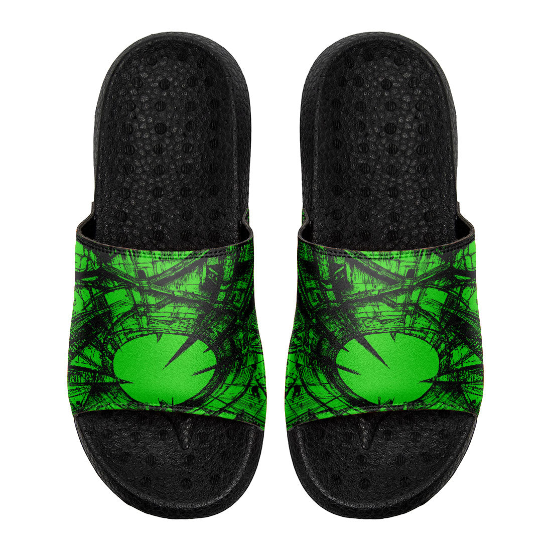 Customized Basketball Slippers With Added Patterns, Name Number Logo