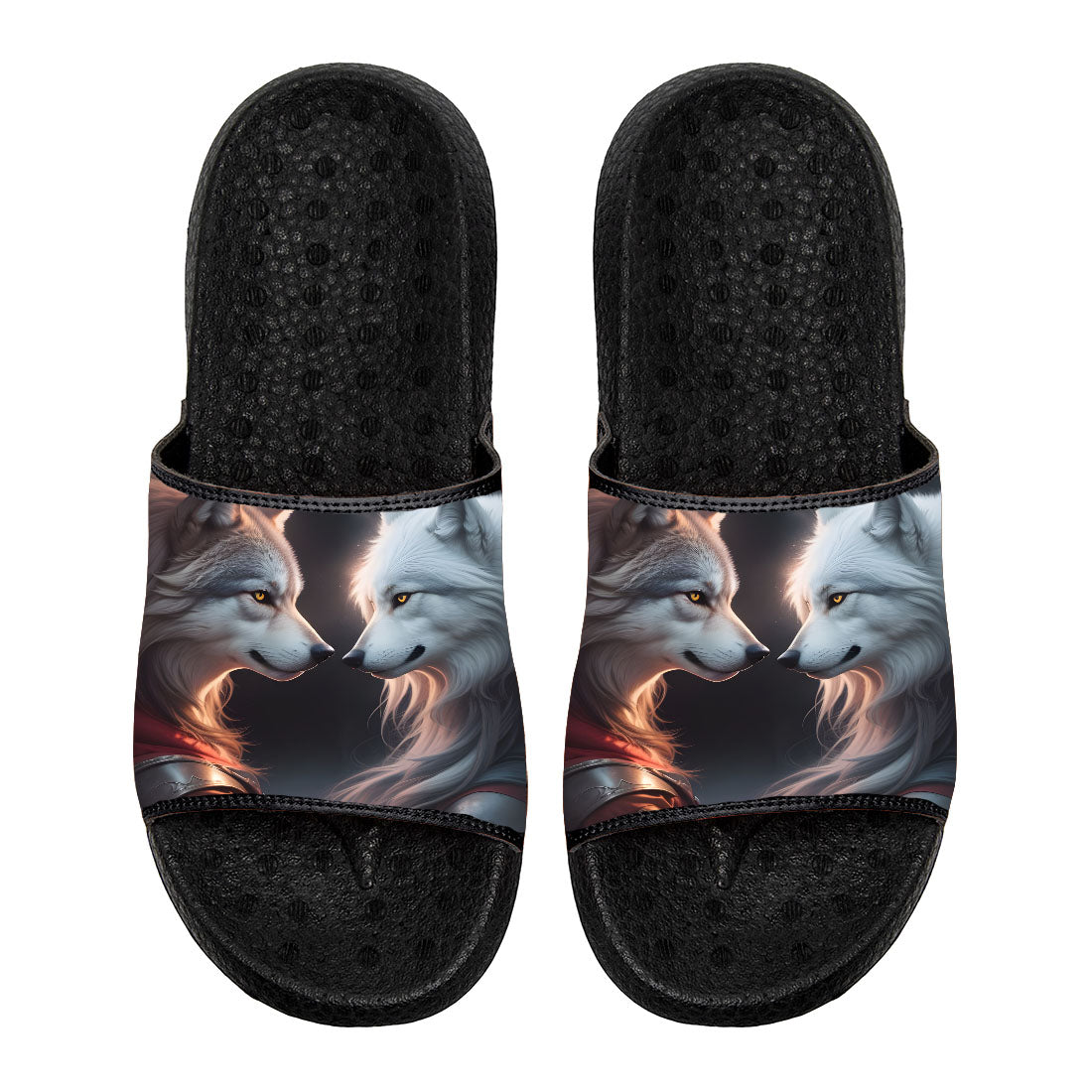 Customized Basketball Slippers With Added Patterns, Name Number Logo