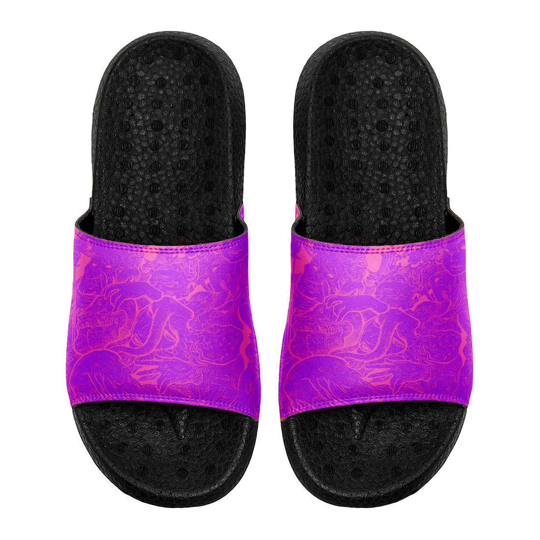 Customized Basketball Slippers With Added Patterns, Name Number Logo