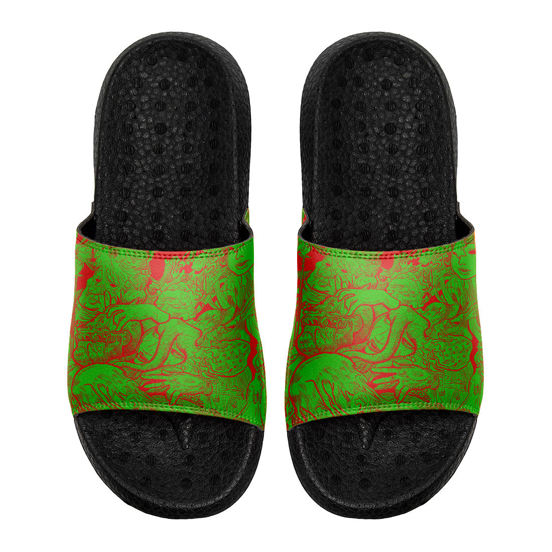 Customized Basketball Slippers With Added Patterns, Name Number Logo