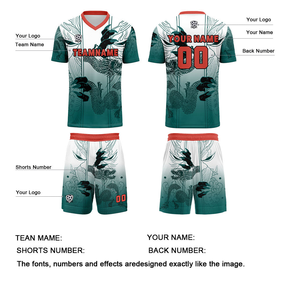 Custom White Light Green Uniform Jersey Kids Adults Personalized Set Jersey Shirt