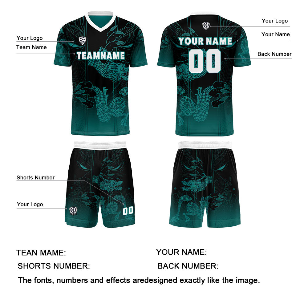 Custom White Dark Green Uniform Jersey Kids Adults Personalized Set Jersey Shirt