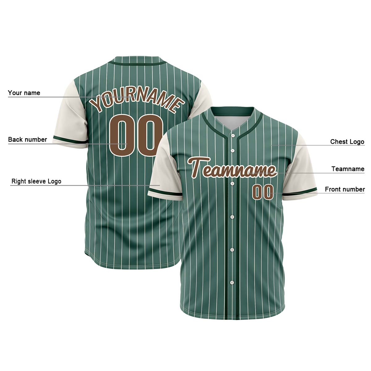 Custom Green Off White Hip Hop Baseball Jersey Stitched Printed - Personalized Name Number Shirts #BB-0919-0064