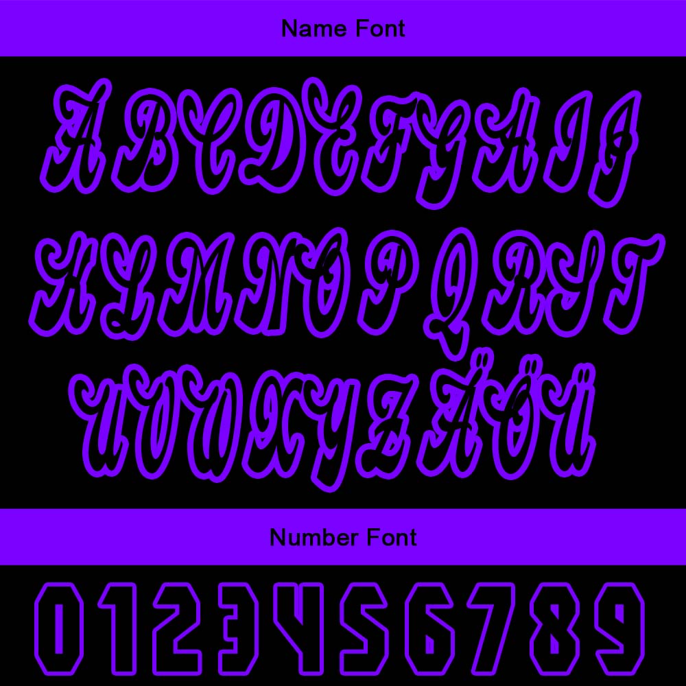 Custom Black Purple Baseball Jersey Personalized Gradient Team Uniforms Shirt with Name Number