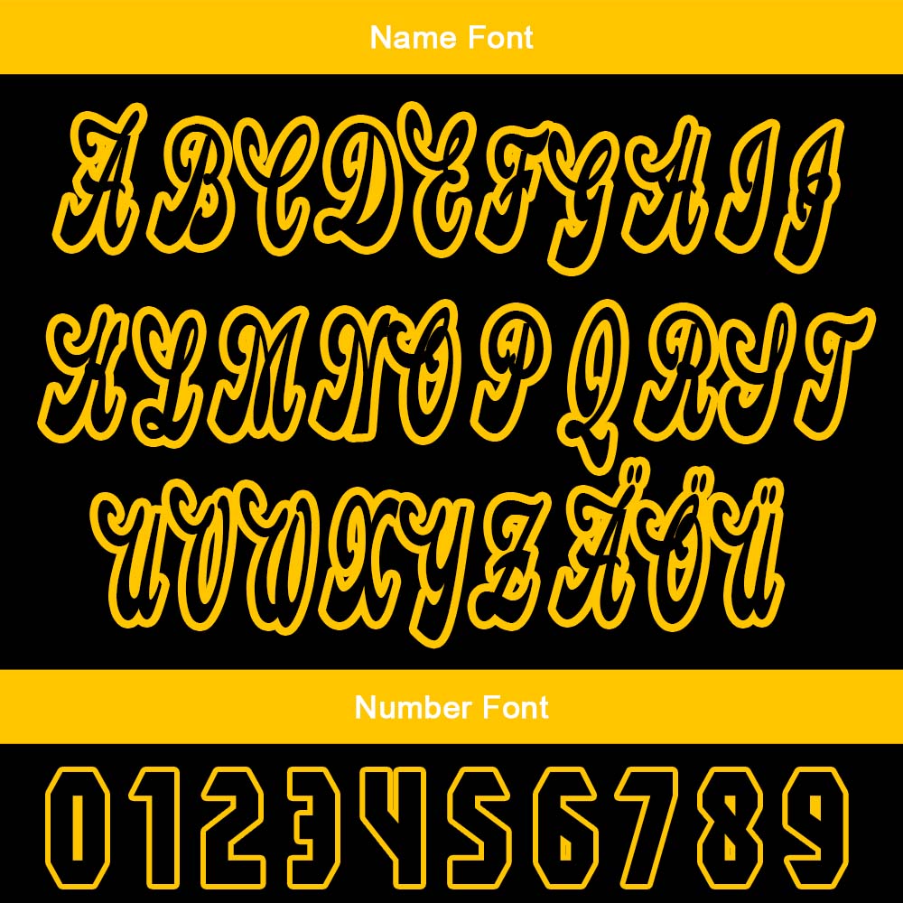 Custom Black Yellow Baseball Jersey Personalized Gradient Team Uniforms Shirt with Name Number