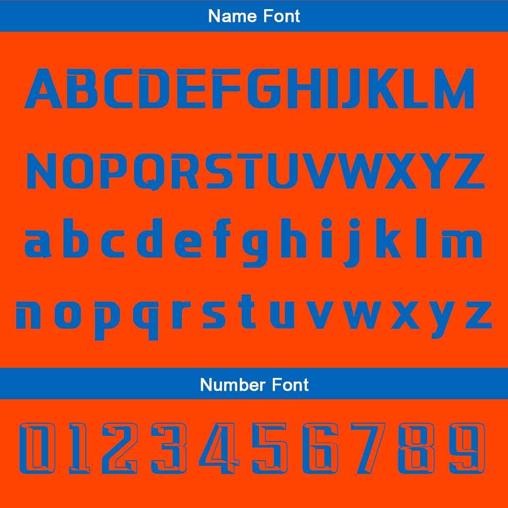 Custom Orange Blue Basketball Jersey Uniform Suit Printed Your Logo Name Number
