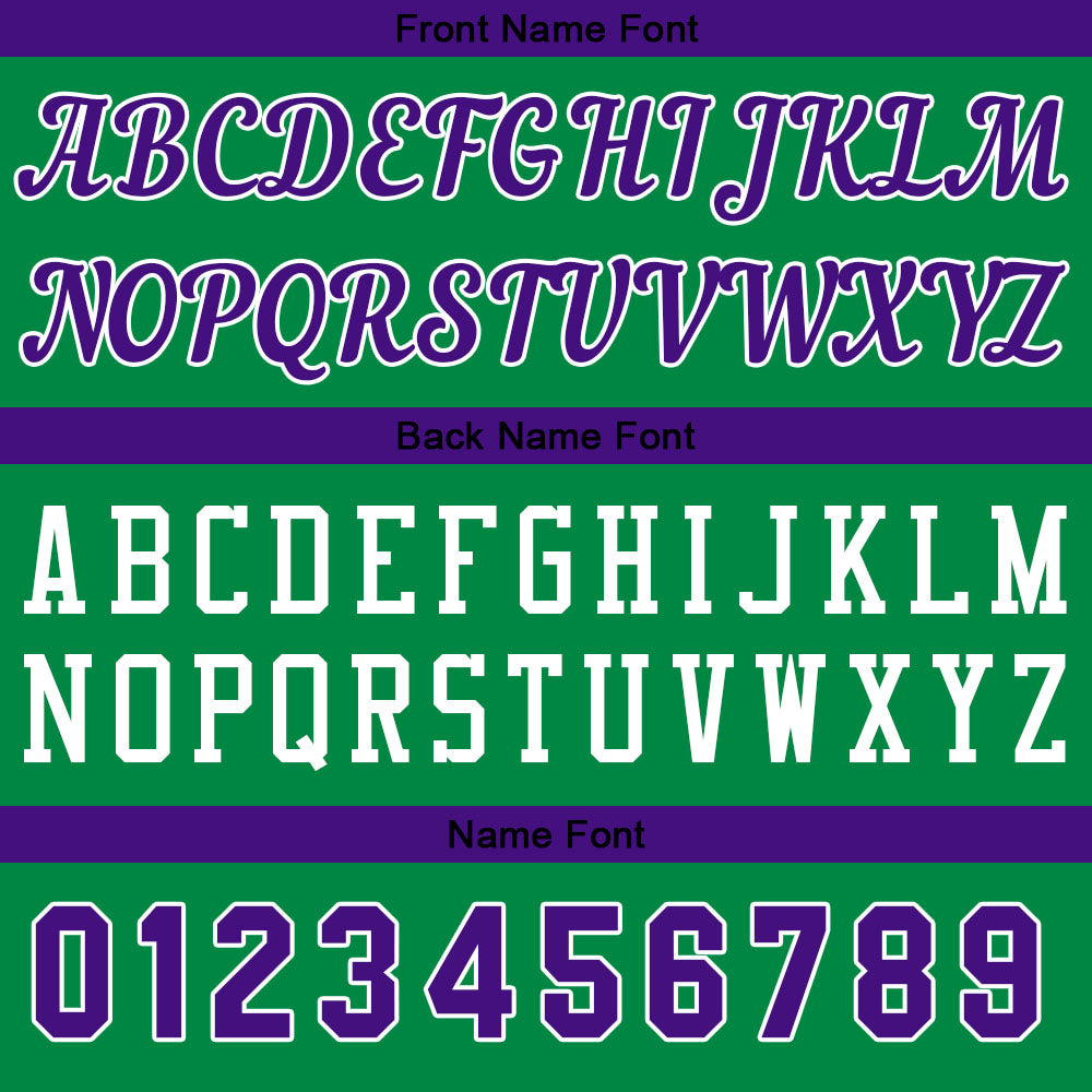 Custom Kelly Green Purple Basketball Jersey for Men Women Adult Youth Stitched Name Number Logo