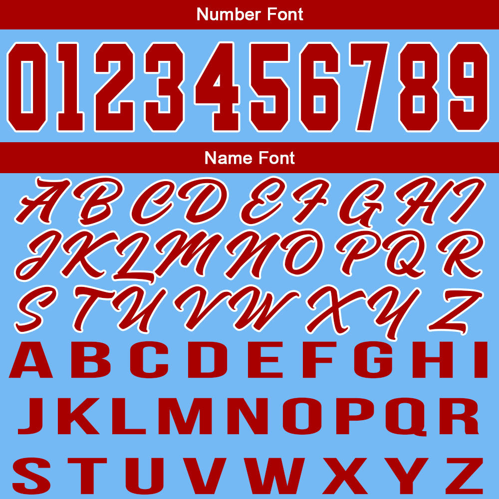 Custom Llight Blue Red Basketball Jersey for Men Women Adult Youth Stitched Name Number Logo