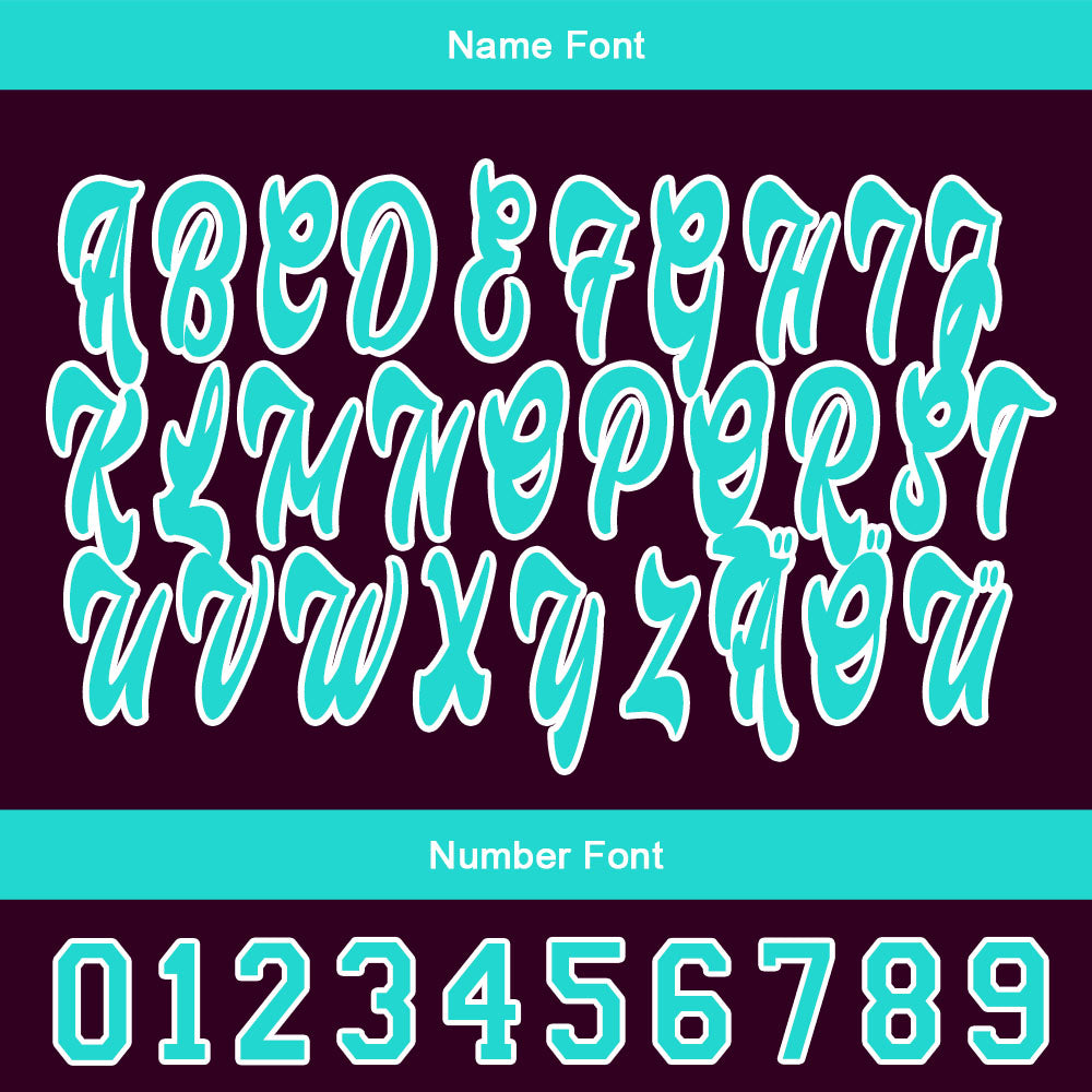 Custom Purple Cyan Baseball Jersey Personalized Gradient Team Uniforms Shirt with Name Number