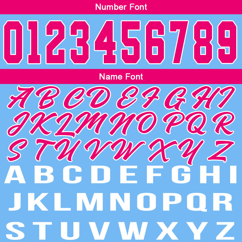 Custom Light Blue Hot Pink Basketball Jersey for Men Women Adult Youth Stitched Name Number Logo