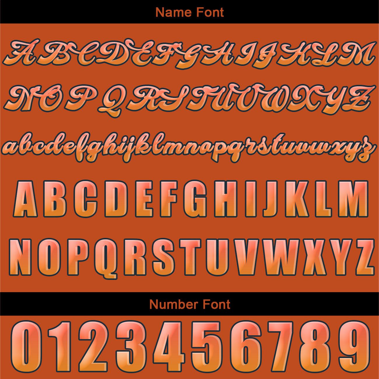 Custom Orange Baseball Jersey Print Personalized Name, Number and Logo