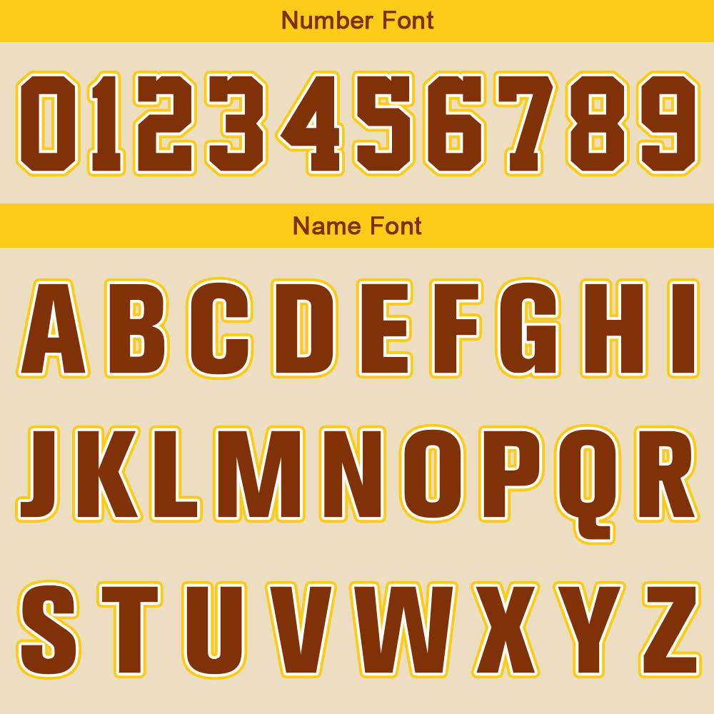 Custom Brown Beige Yellow Basketball Jersey Uniform Suit Printed Your Logo Name Number