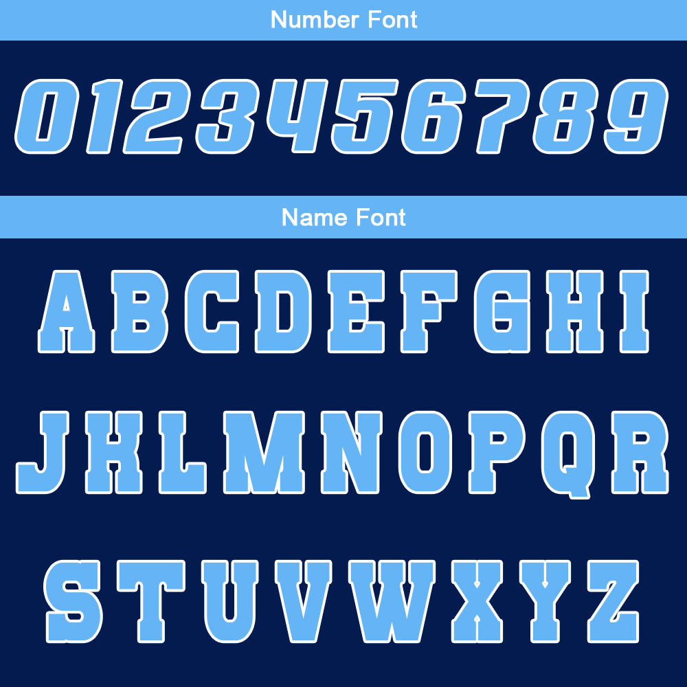 Custom Navy Light Blue Reversible Basketball Suit for Adults and Kids Personalized Jersey