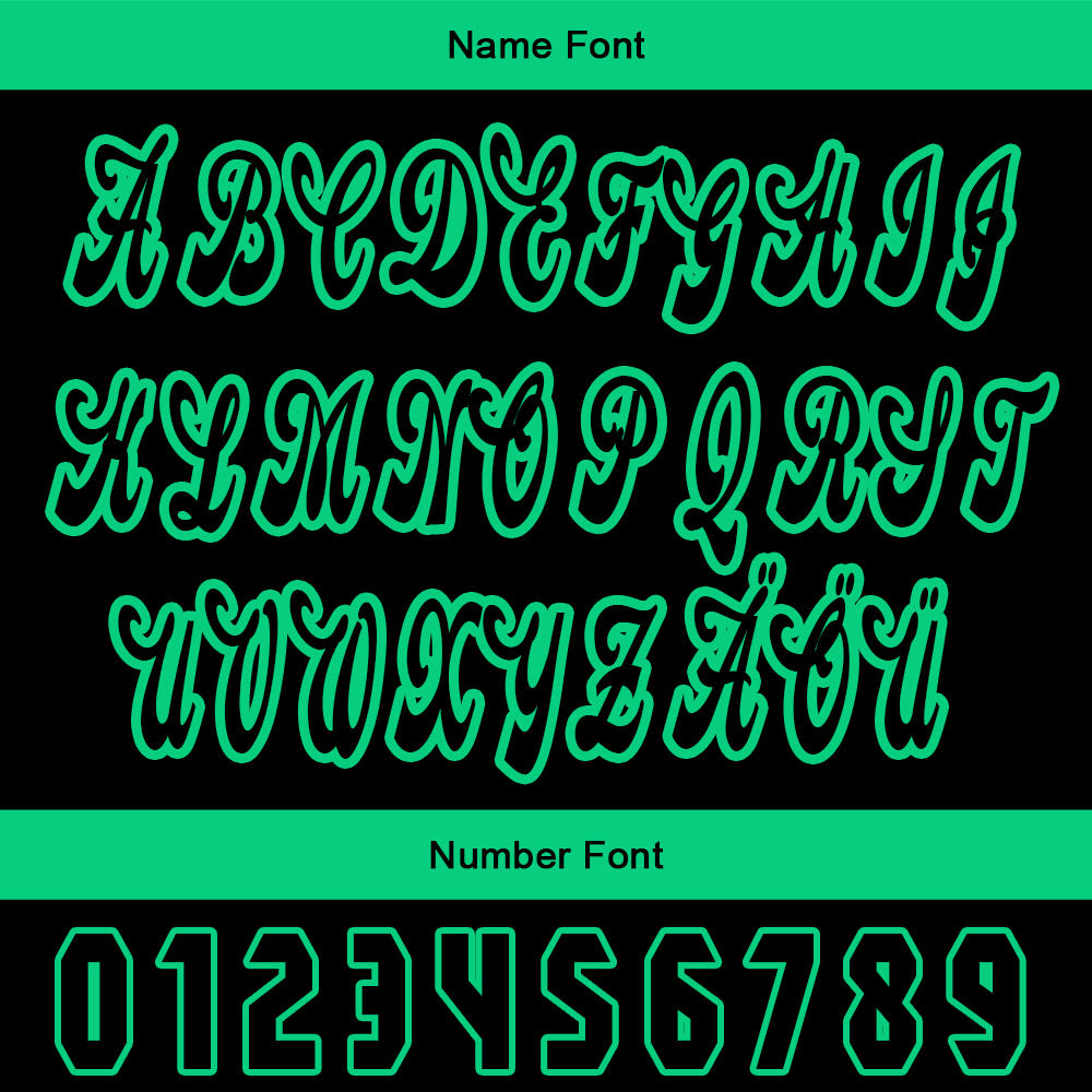 Custom Green Black Baseball Jersey Personalized Gradient Team Uniforms Shirt with Name Number