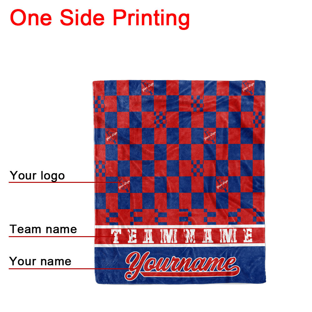 custom ultra-soft micro fleece blanket royal-red
