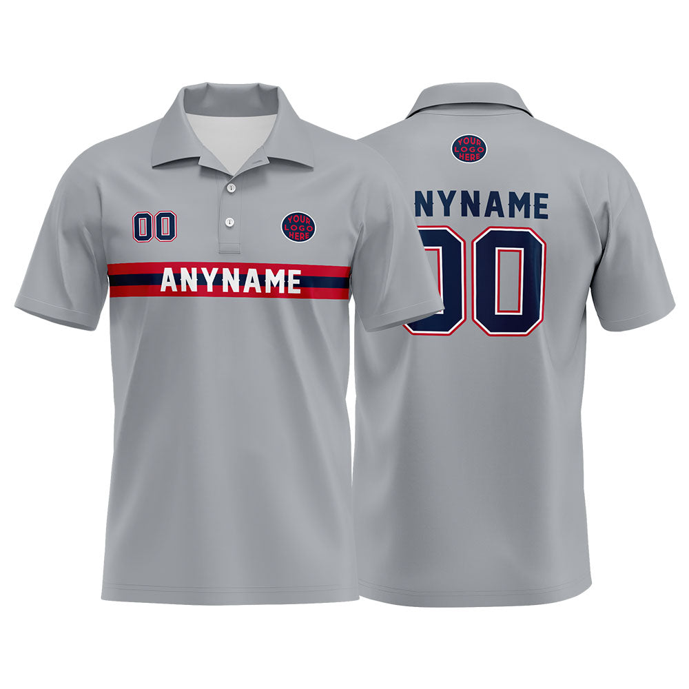 Custom Football Polo Shirts for Men, Women, and Kids Add Your Unique Logo&Text&Number New England