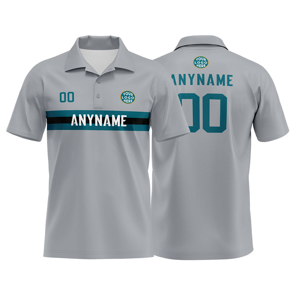 Custom Football Polo Shirts for Men, Women, and Kids Add Your Unique Logo&Text&Number Jacksonville