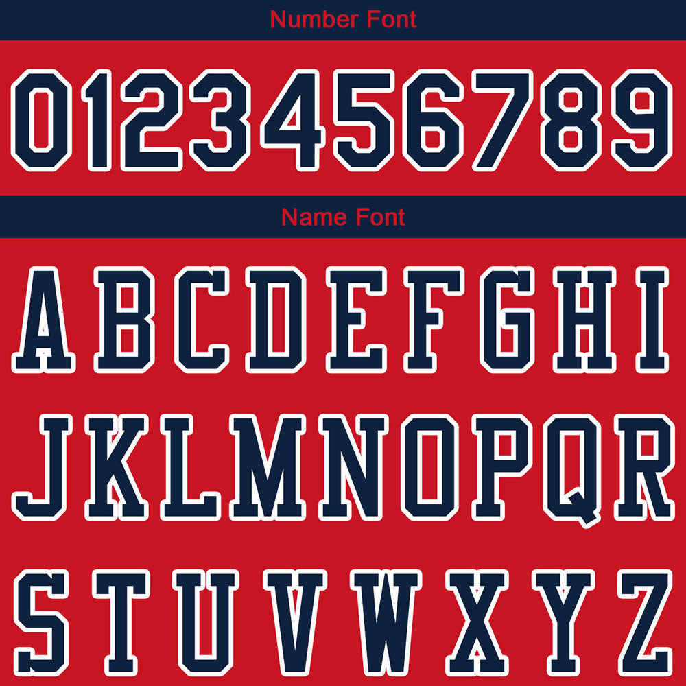 custom authentic pullover sweatshirt hoodie red-navy-white