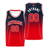 Custom Basketball Jersey Personalized Stitched Team Name Number Logo Navy&Red