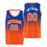 Custom Basketball Jersey Personalized Stitched Team Name Number Logo Royal&Orange