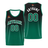 Custom Basketball Jersey Personalized Stitched Team Name Number Logo Black&Green