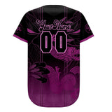 Custom Purple Black Baseball Jersey Personalized Gradient Team Uniforms Shirt with Name Number